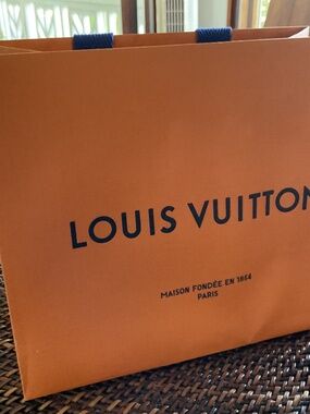 Louis Vuitton Small Orange Paper Shopping/Gift Bag